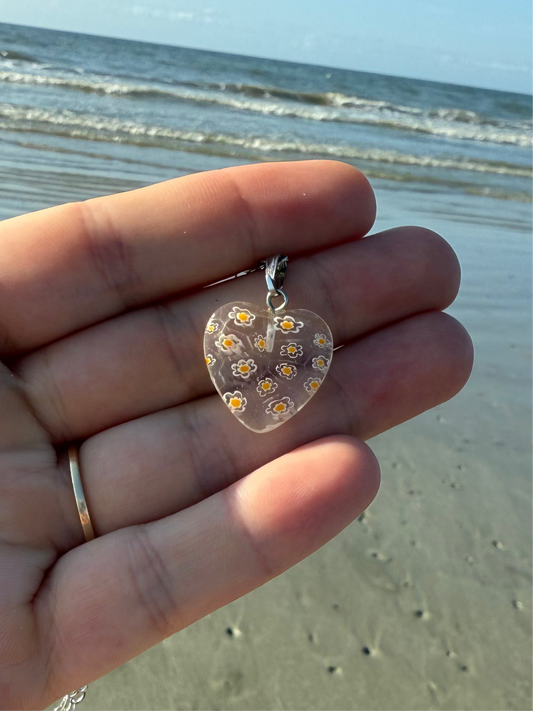 Witzy Ditzy Daisy Yellow Heart Necklace