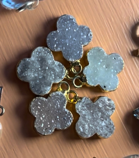 Druzy Clover Necklace