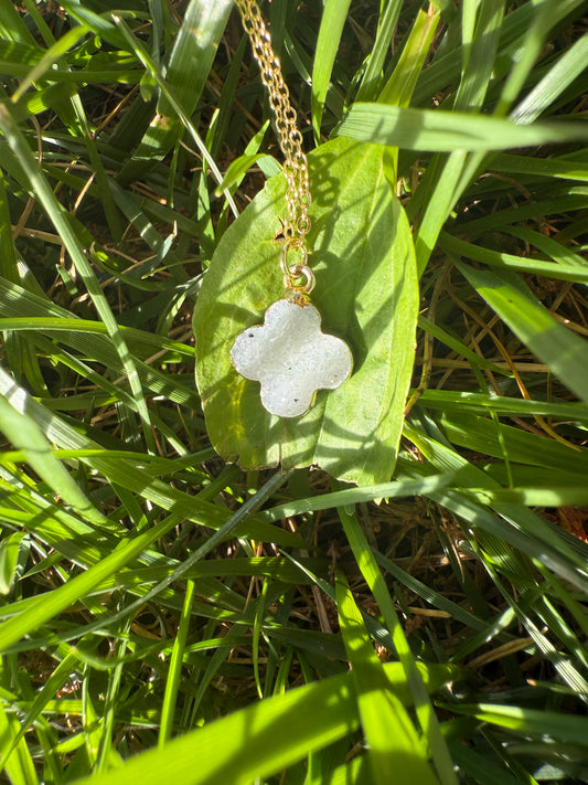 Druzy Clover Necklace